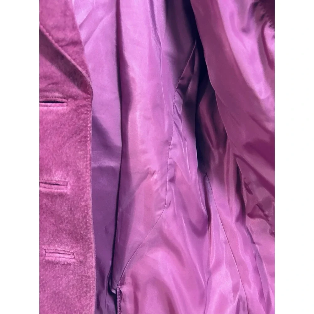 Y2K Valerie Stevens 100% Genuine Suede Leather Cropped Hot Pink Jacket Sz M